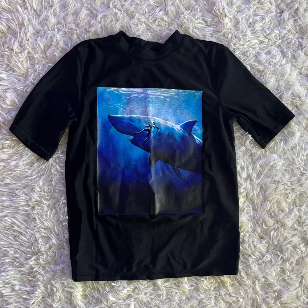 Old navy Black Graphic Shark Tee with Ocean Print